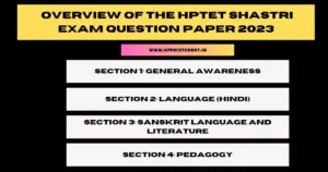  Overview of the HPTET Shastri Exam Question Paper 2023