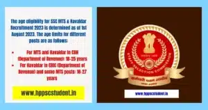 SSC MTS & Havaldar Age Limits