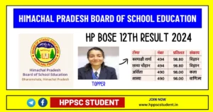 HP Board 12th Result 2024 Topper